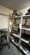 Bay of Four Tier Boltless Shelving, with contents Please note - No VAT on hammer price (VAT