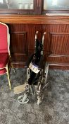 Folding Manual Wheelchair Please note - No VAT on hammer price (VAT payable on buyers premium) At