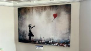 Printed Canvas of Banksy Baloon Girl Please note - No VAT on hammer price (VAT payable on buyers