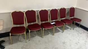 Six Matching Stackable Venue Chairs Please note - No VAT on hammer price (VAT payable on buyers