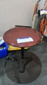 Two Matching Circular Top Tables Please note - No VAT on hammer price (VAT payable on buyers