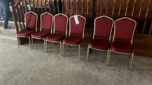 Six Matching Stackable Venue Chairs Please note - No VAT on hammer price (VAT payable on buyers