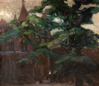Koch-Stetter, Dora (1881 Bayreuth-1968 Ahrenshoop-Althagen) "Fischländer Kirche Wustrow", Öl/ Lw., 