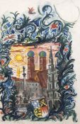 Heckendorf, Franz (1888 Berlin-1962 München) "München", Aquarell, monogrammiert und dat. `51 u.l., 