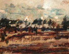 Schiestl-Arding, Albert (1883 Erding bei München-1937 Bremen) " Moorlandschaft", Öl/ Karton, monogr