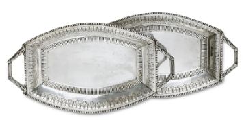Ein Paar Henkelschalen. Wien, 1872 - 1922, Alexander Birkl | Silber.