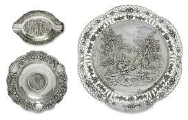 Schale und Schälchen. Silber und Metall, versilbert.