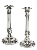 Ein Paar Kerzenleuchter. Stuttgart, 1840, wohl Eduard Foehr | Silber.