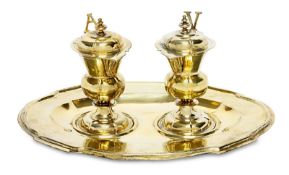 Messkännchen-Garnitur, 3tlg. Augsburg, 1739 - 1741, Johann Carl Stippeldey (Meister 1731 - vor 17...
