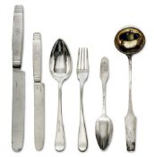 87 Besteckteile. Wohl Braunschweig, um 1750 |  Silber.