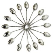 22 Mokkalöffel. Wien, 1867 - 1922 | Silber, tlw. vergoldet.