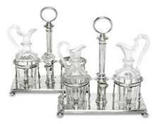 Ein Paar Ménagen im Kasten. München, 1840, Carl Weishaupt |  Silber.
