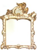 Spiegel. 19. Jh., Rokoko-Stil | Holz, geschnitzt, Gold- und Farbfassung. Spiegelglas.