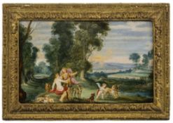 Venus and Adonis, Flemish school, 1st half of the 17th century.