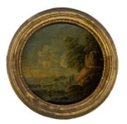 Small landscape tondo, Italy, 17th century