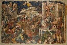 Fresco on Canvas , Probably 15th/16thth century