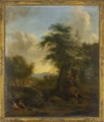 Idyllic Landscape with Figures, Dutch master of the 18th century.