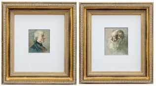 Chodowiecki, Daniel Nikolaus - in the manner of: Two portraits of gentlemen