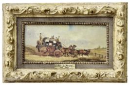 Ferneley, John end of the - Successor: Four-horse carriage with travellers