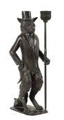 Gentleman Fox Candle Holder, Early 20th century.