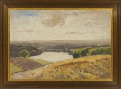 Poschinger, Richard von: Late Summer Landscape with a Lake