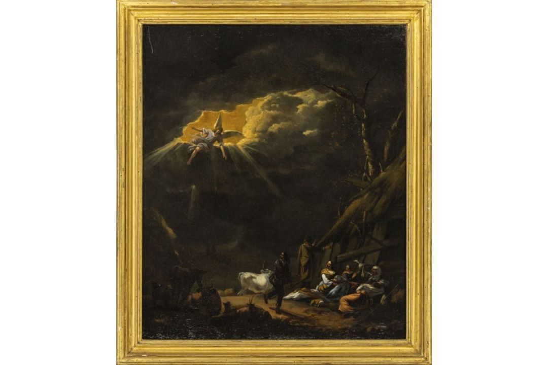 Berchem, Nicolaes (Attrib.): Verkündigung an die Hirten