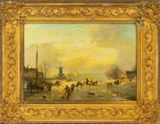 Kleyn, Lodewyk Johannes: Winter Landscape with Windmill