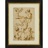Schönfeld, Johann Heinrich (Attrib.): Figurenstudie mit Putten