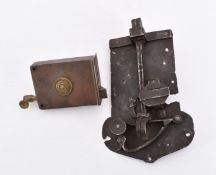 Two door locks , 18th and early 19th century