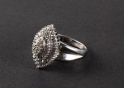 Navette diamond ring, Circa 1970.