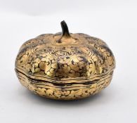 Lidded box in the shape of a melon, Burma, likely 19th century