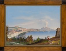 View of Naples, 19th-century Italian landscape painter