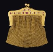 Mesh purse with frame clasp, Early 20th century.
