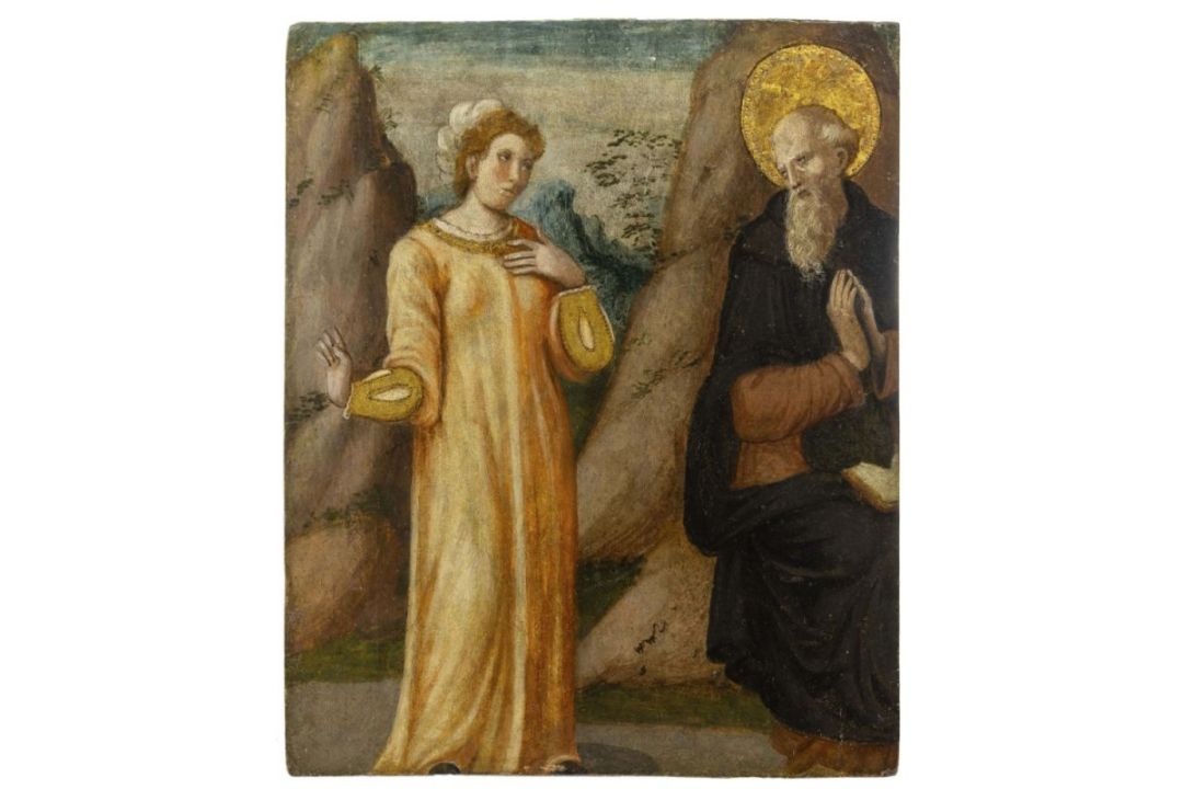Die Versuchung des heiligen Antonius, Siena, 15. Jh. - Bild 2 aus 4