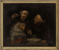 Two monks cooking, Germany, first half of the 20th century