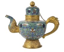 Große Cloisonné-Kanne, China, Qing-Dynastie - um 1900