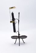 Pine-splint holder with candlestick, Alpine region, 18th century.