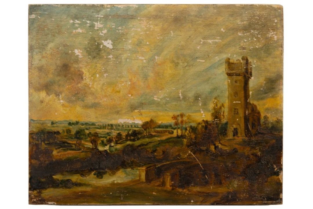 Rubens, Peter Paul - Kopie nach: Landschaft mit Turm