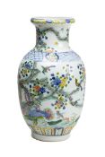 "Famille verte"-Balustervase, China