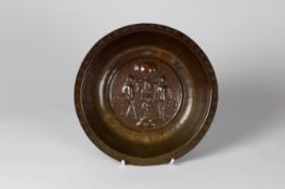 Tiefe Beckenschlägerschüssel mit Sündenfall, Deutschland, A. 16. Jh.