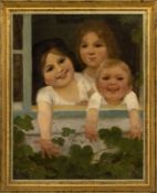 Bergen, Carl von: Three Cheerful Children at the Window