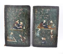 Two Persian book covers, Iran (Qajar), 19th century