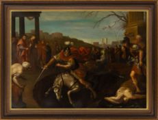 The Sacrificial Death of Marcus Curtius: Augsburg painter, 2nd half of the 17th century.