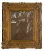 Study of two hermits in the mountains, 19th century