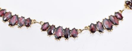 Delicate garnet necklace, 20th century