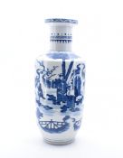 Blau-weiße Rouleau-Vase, China