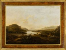 Brand, Johann Christian (attributed to): Idyllic River Landscape with Figures