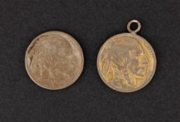 Two Buffalo nickels, Amerika, First half of the 20th century.