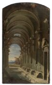Architectural capriccio featuring the ruins of a Roman bath, Italy, 18th century