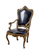 Hoher Fauteuil, Venedig, um 1760